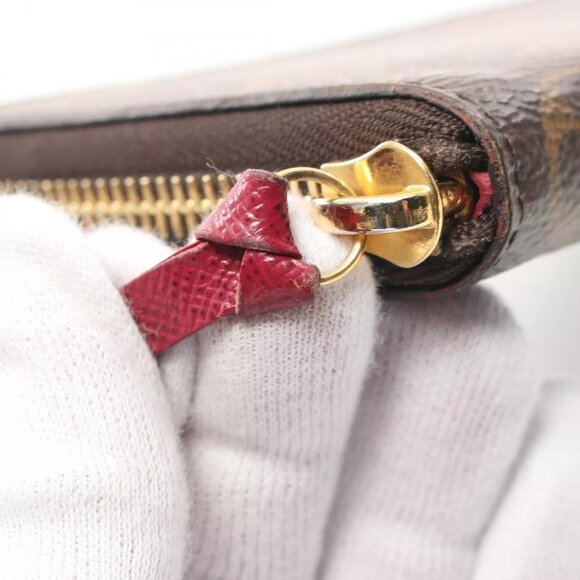 LOUIS VUITTON Portefeuille Clemence Around long wallet M60742 Monogram Fuschia - Picture 4 of 9